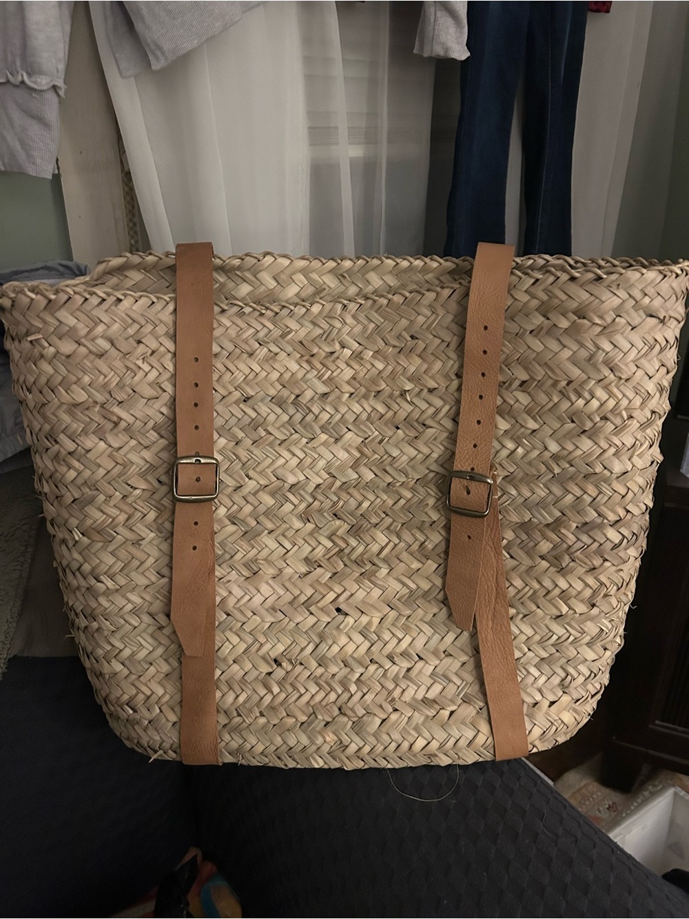 Woven Straw Tote with Backpack Straps
Perfect Beach Bag